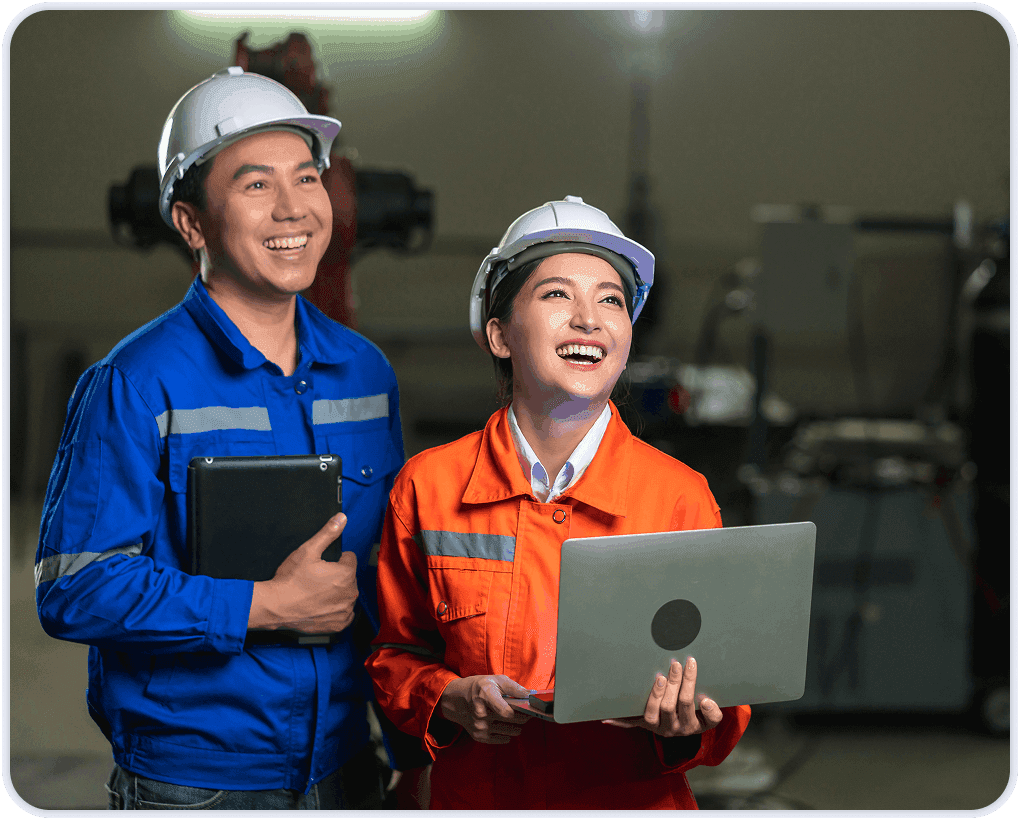 Industrial AI factory workers